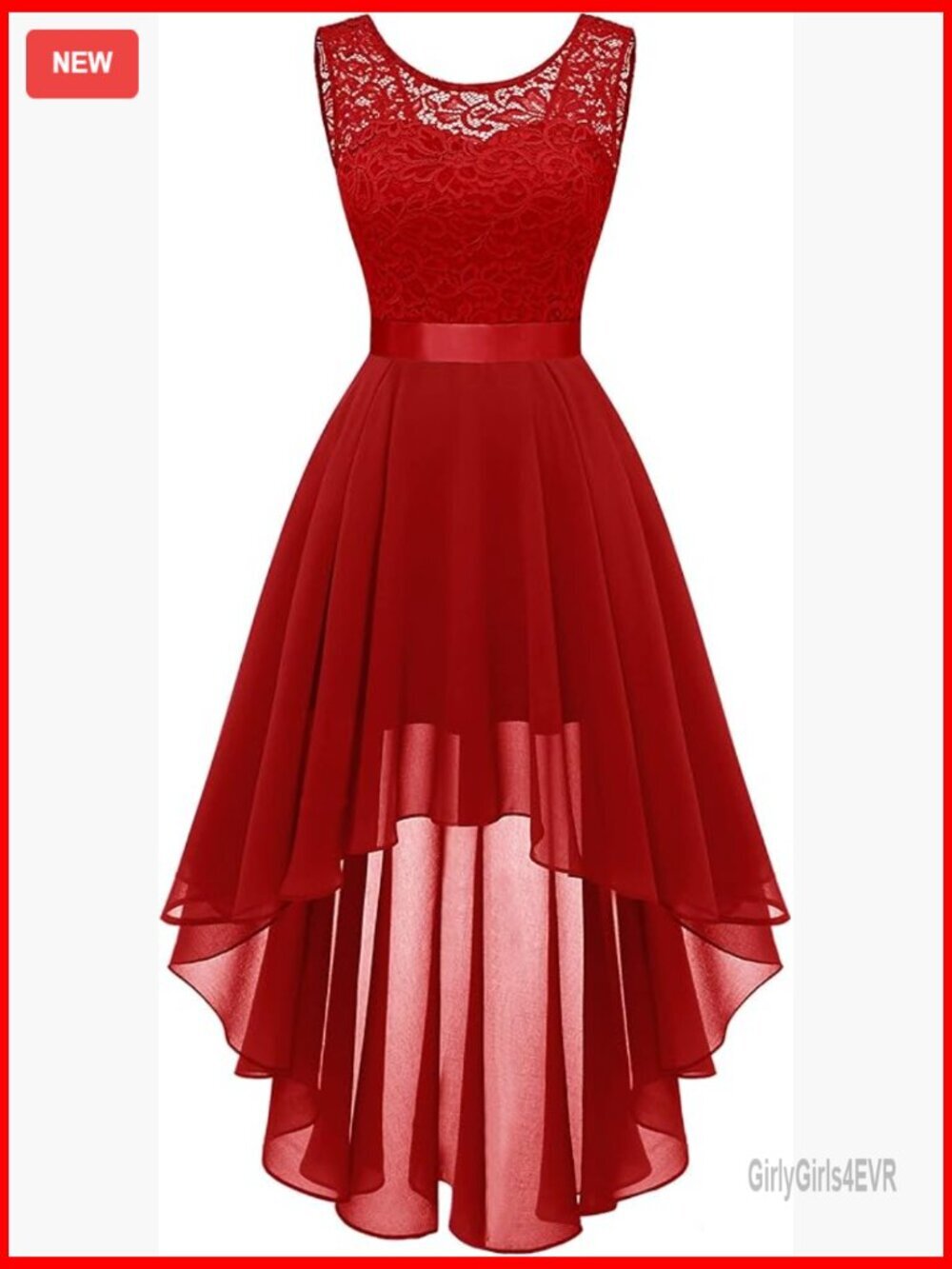 Sequin High Low Cocktail Dress Lace Prom Party Sleeveless Midi